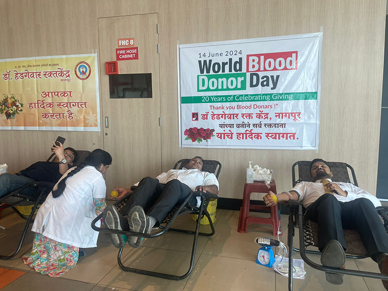 VR Nagpur Hosts : World Blood Donor Day - 13th June 2024